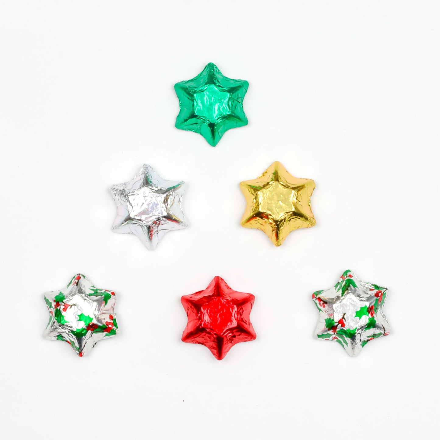Milk Chocolate Stars - Christmas Mix x 6