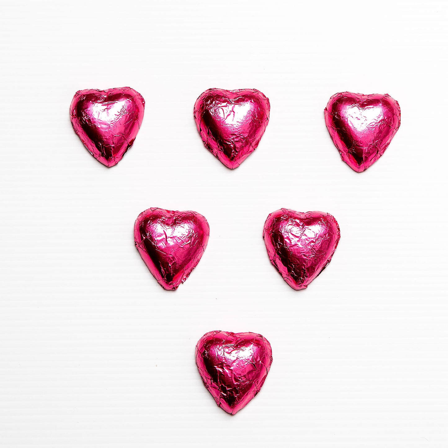 Milk Chocolate Hearts - Pink x 6