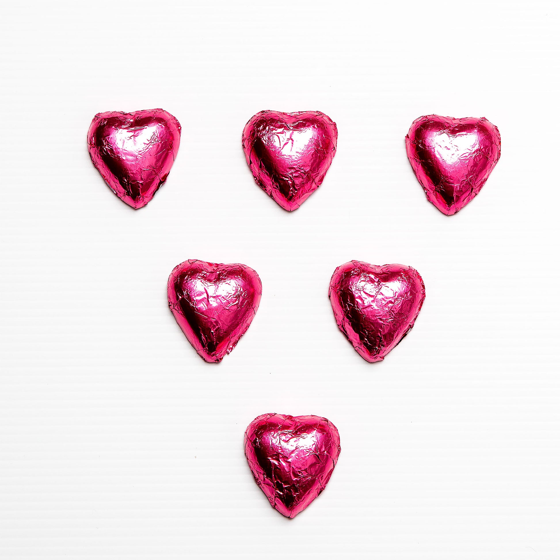 Milk Chocolate Hearts - Pink x 6