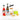 Alcohol bottles, mixers, and snacks on a white background