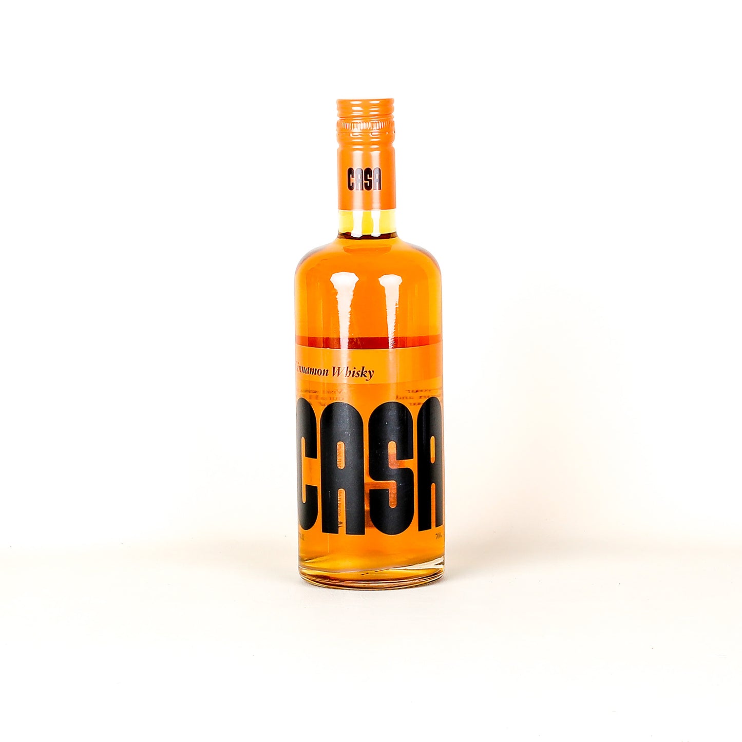 Bottle of Casa Canadian Whisky on a white background