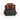 Grey, black and orange cooler bag on a white background