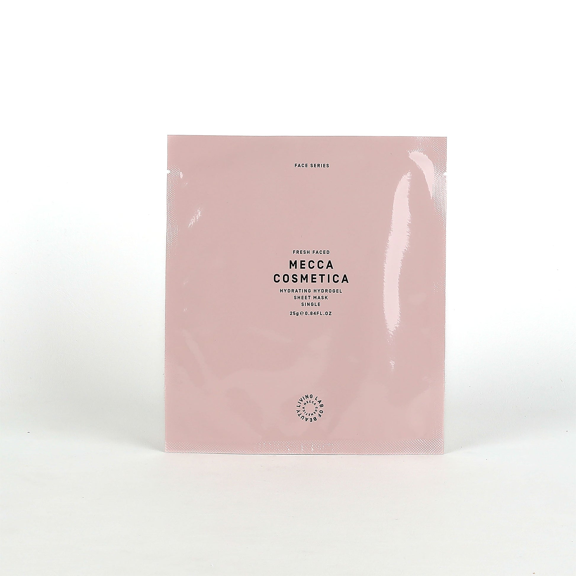 Pink Mecca Cosmetica face mask on a white background