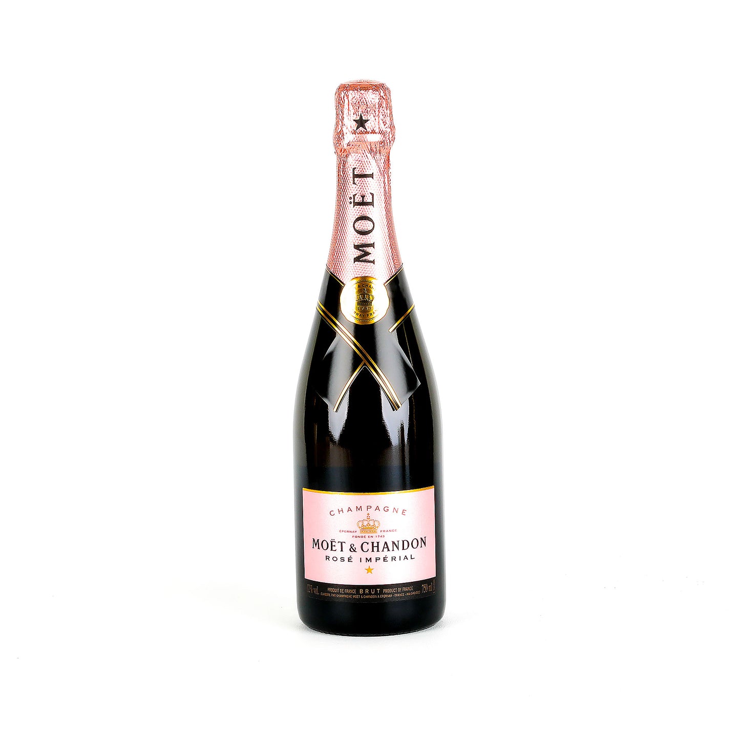 Moét & Chandon champagne bottle on a white background