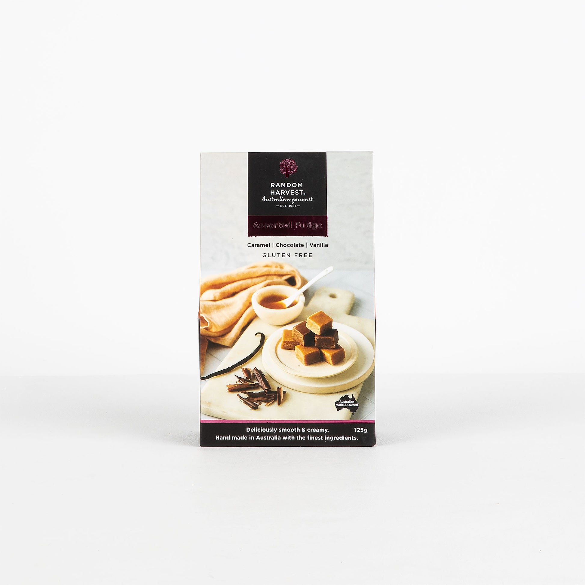 Chocolate packaging with a white background