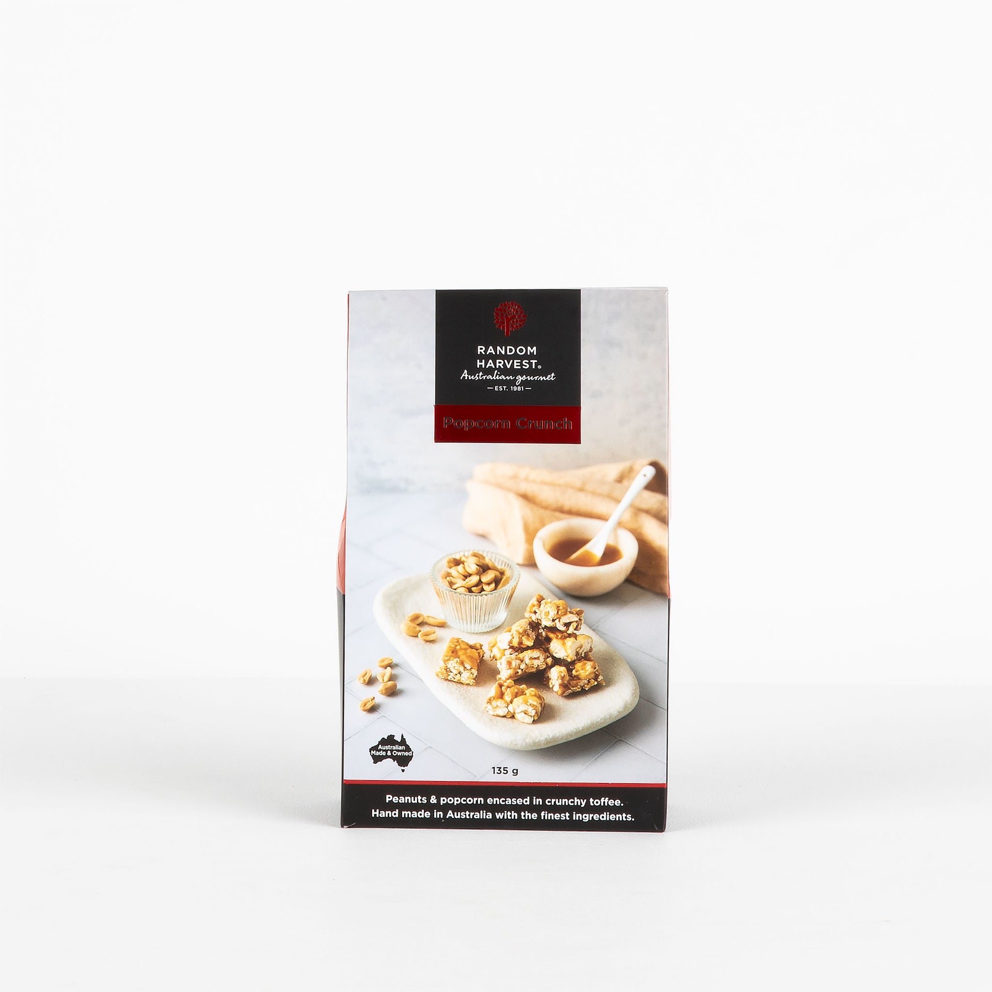 Peanut & Popcorn packaging on a white background