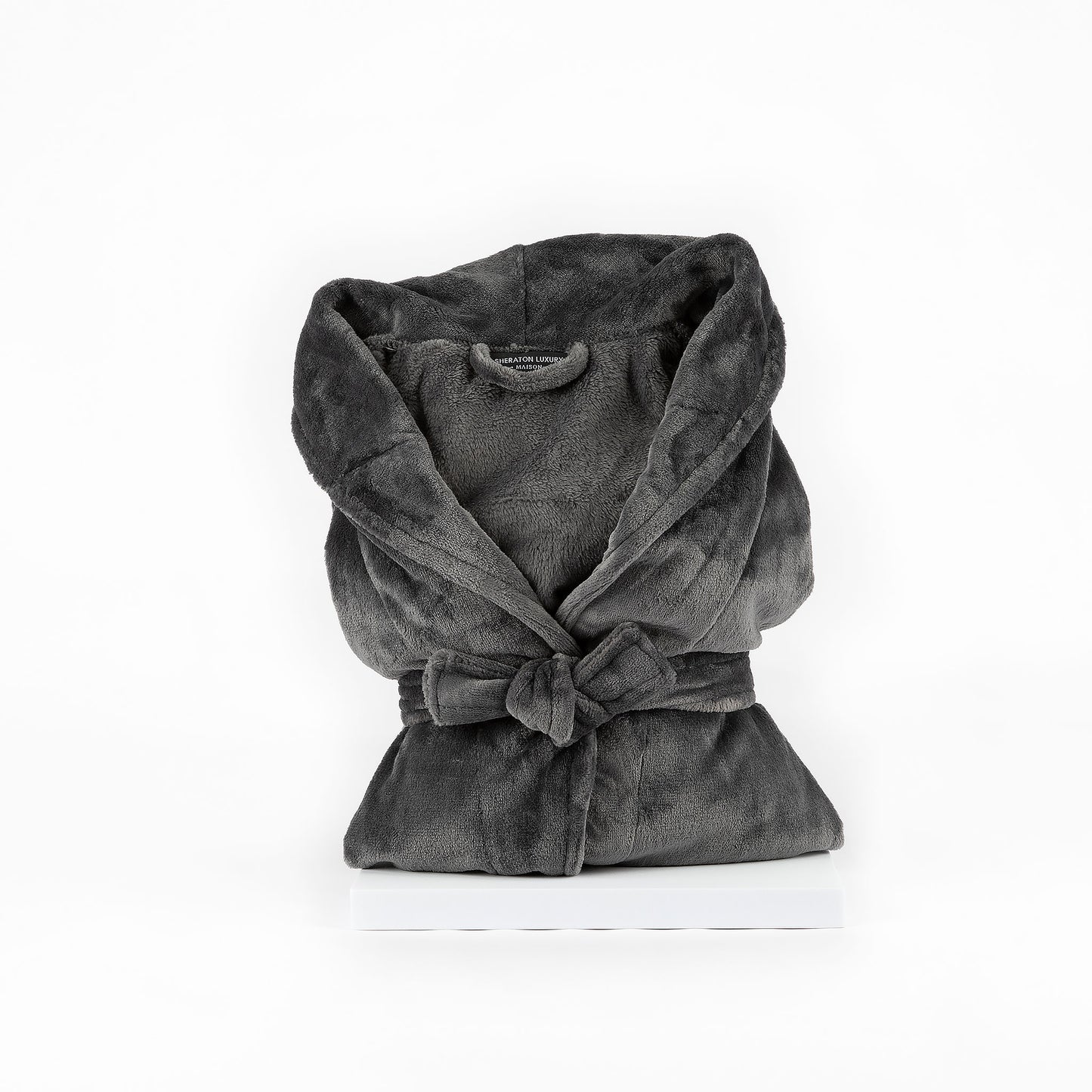 Gray bathrobe on a white background