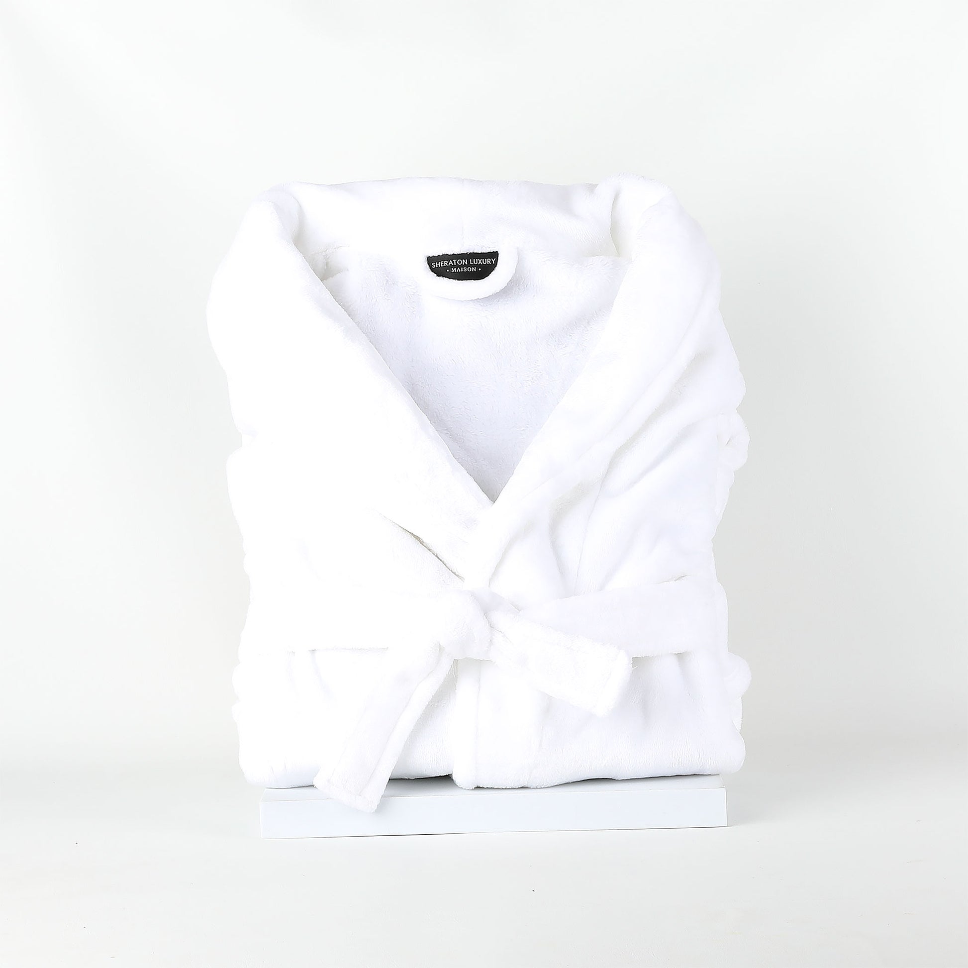 White robe on a white background