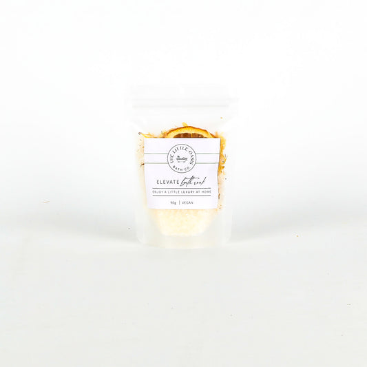 Bath soak in packaging on a white background