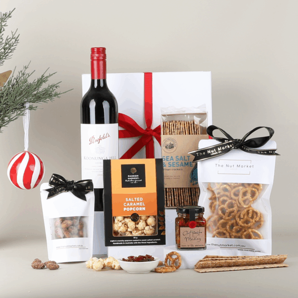 Christmas Red Wine & Gourmet Treats Hamper