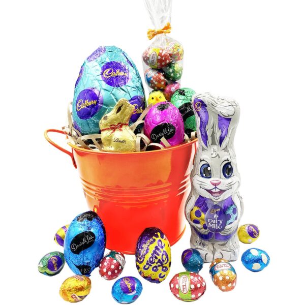 Easter Egg Gift in Red Bucket