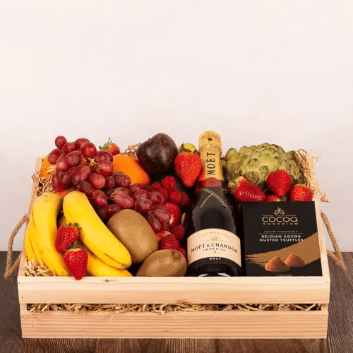 Luxury Fruit Basket with Moet