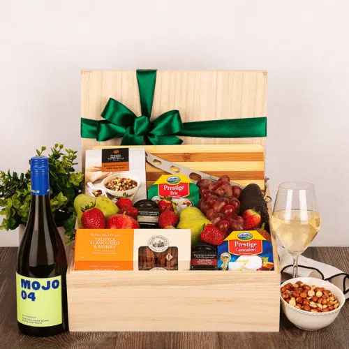 MOJO White Wine and Fruit Basket