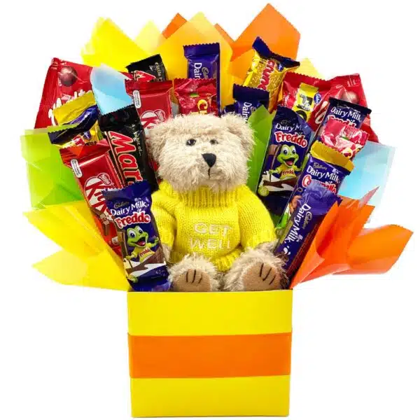 Get Well Soon Teddy Chocolate Bouquet
