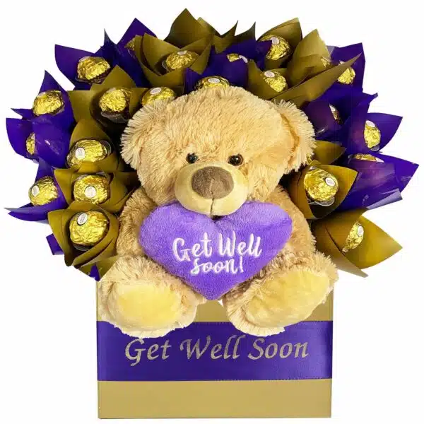 Get Well Soon Ferrero Rocher Chocolate Bouquet - Purple