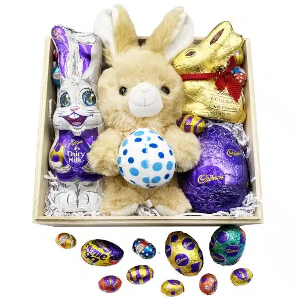 Easter Bunny with Easter Egg gift - Blue