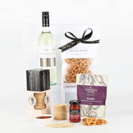 Classic White Wine & Savoury Delights Gift Hamper