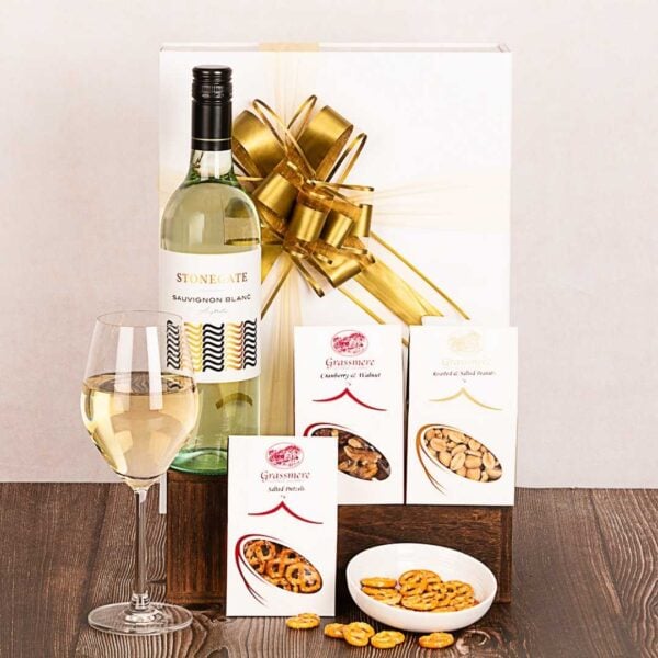 White Wine Hamper with Nibbles