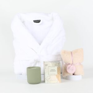 Luxury Bathrobe, Candle & Heat Pillow Hamper