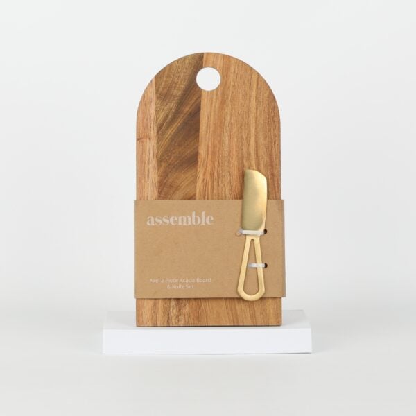 Wooden Cheese Board & Cheese Knife