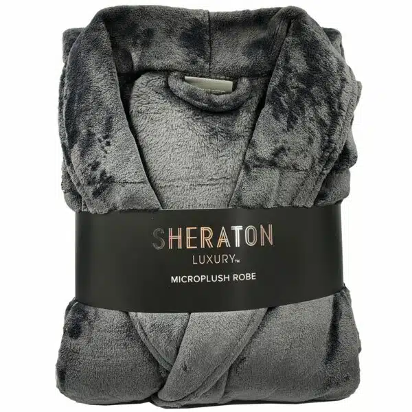 Sheraton Luxury Microplush Bathrobe Gift - Black
