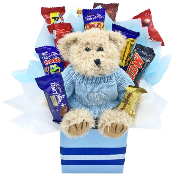 Mini New Baby Boy Chocolate Bouquet
