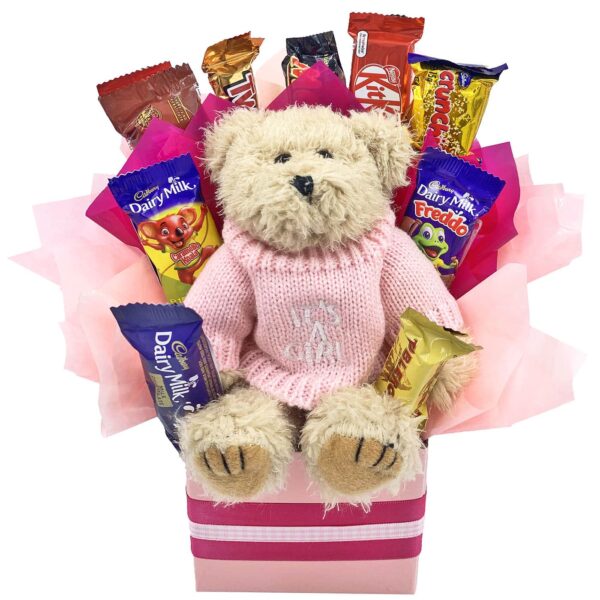Mini New Baby Girl Chocolate Bouquet