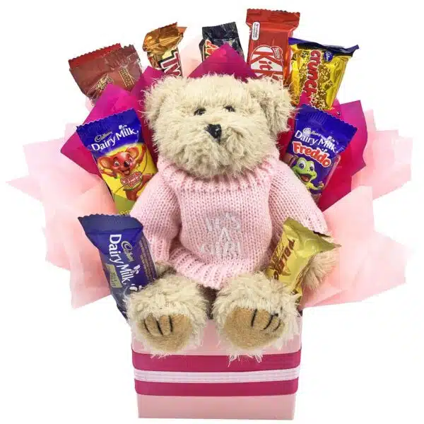 Mini New Baby Girl Chocolate Bouquet