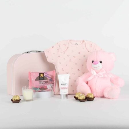 Newborn Baby Girl Gift in Suitcase