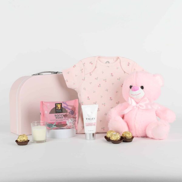 Newborn Baby Girl Gift in Suitcase