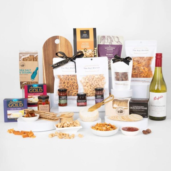 Deluxe Cheese Platter &  Wine Hamper - Penfolds Chardonnay
