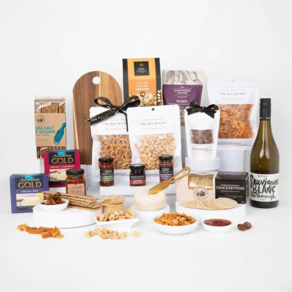 Deluxe Cheese Platter &  Wine Hamper - The People's Sauvignon Blanc