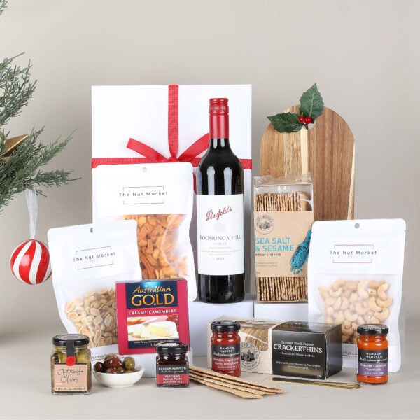 Christmas Cheese Platter & Wine Hamper - Penfolds Shiraz