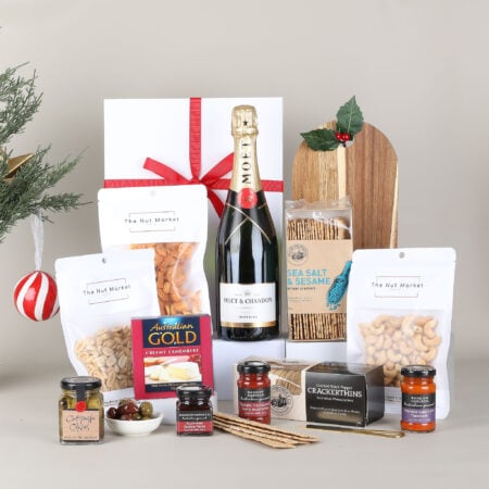 christmas bubbly cheese platter gift moet
